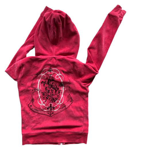 Juicy Couture Velour Pink Hoodie (S)