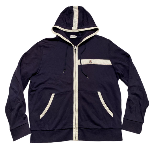 Moncler Navy and White Hoodie (3XL)