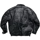 Frank Thomas Rawhide Clothing Co Black Leather Bomber Jacket (XL)