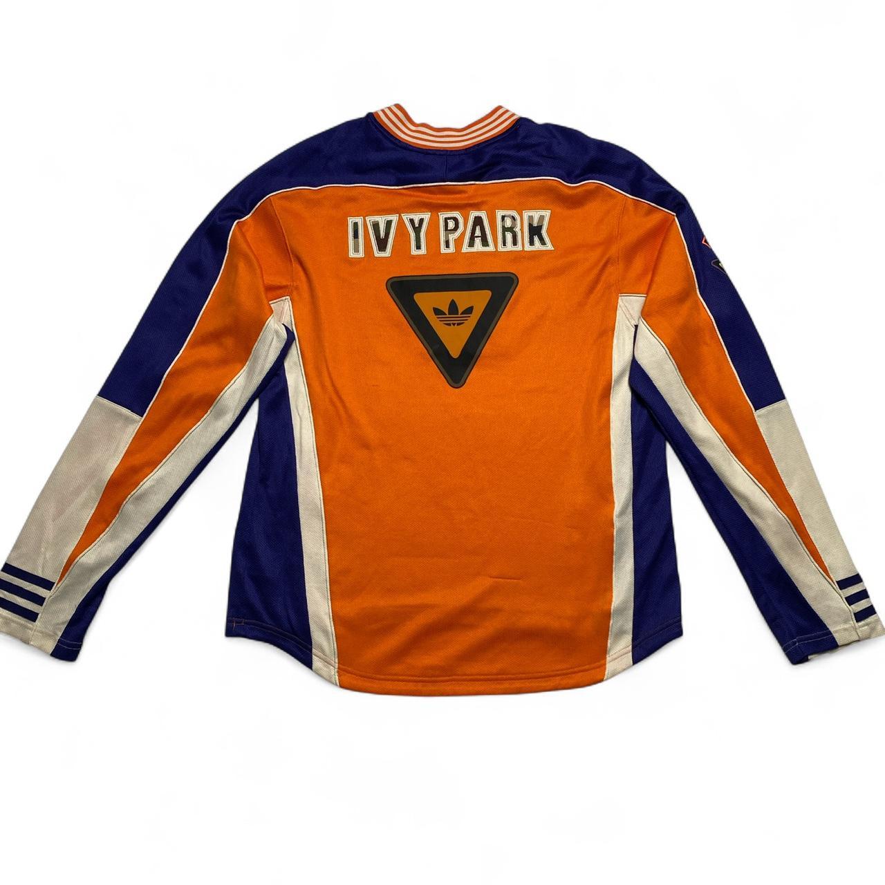 Ivy Park Adidas Originals Orange White and Blue Long Sleeve Jersey T Shirt