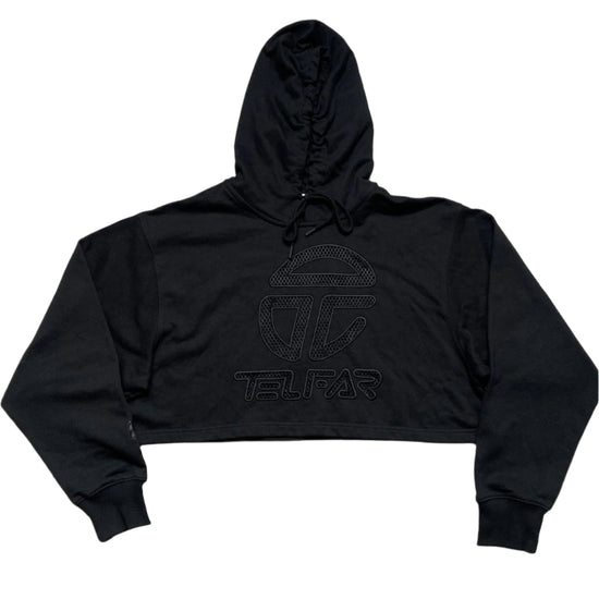 Telfar Black Cropped Hoodie (M)