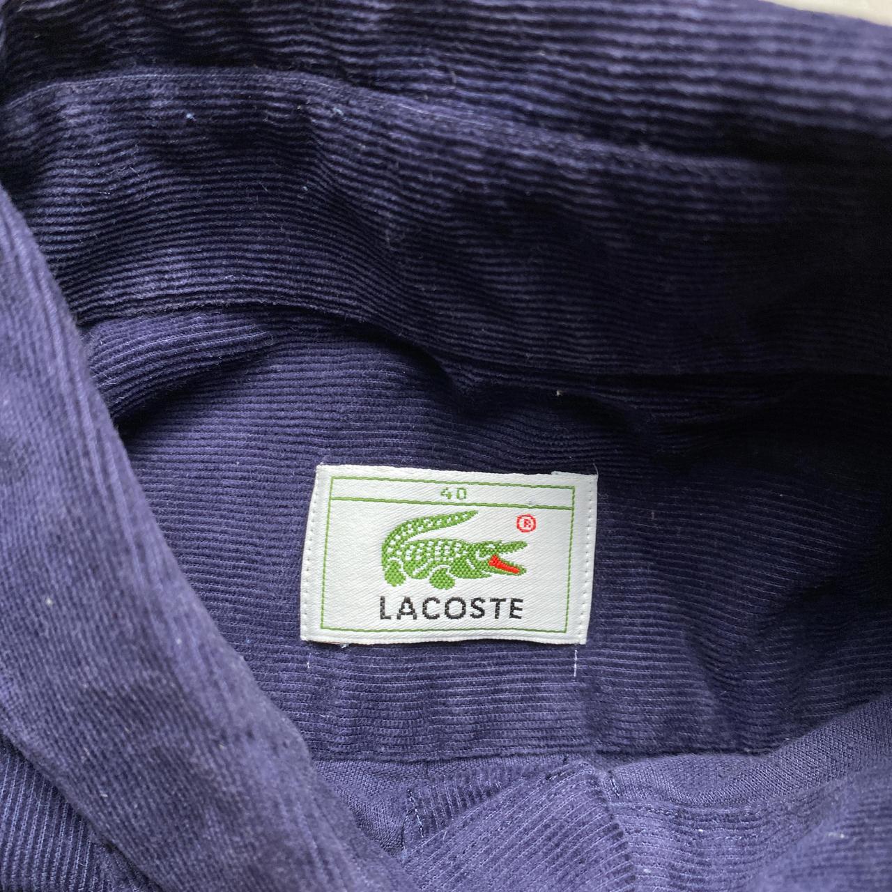 Lacoste Navy Green Croc Corduroy Shirt