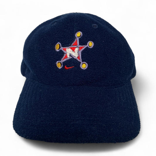 Nike Y2K Vintage Fleece Navy and Red Swoosh Cap