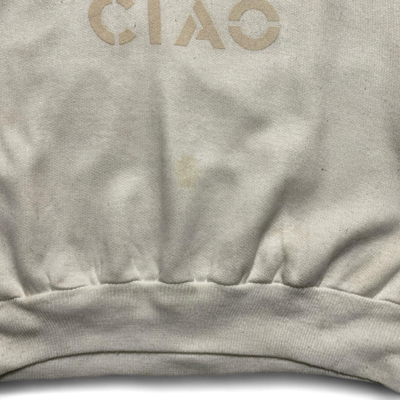 Italy Ciao Football Vintage World Cup Cream White Jumper (2XL)