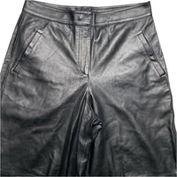 Allsaints Leather Wide Leg Trouser 3/4 Shorts (12)