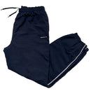 Reebok Navy and White Shell Trackpant Nylon Bottoms (L)