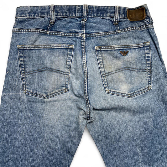 Armani Jeans Vintage Light Blue Baggy Indigo 008 Jeans