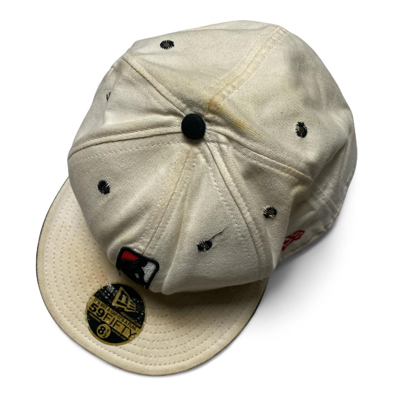 NBA New Era Black White and Red Fitted Cap