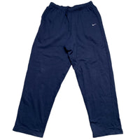 Nike Vintage y2k Navy and White Swoosh Baggy Joggers (XL)