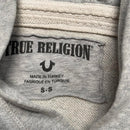 True Religion Grey and Black Pullover Hoodie (S)