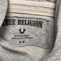 True Religion Grey and Black Pullover Hoodie (S)