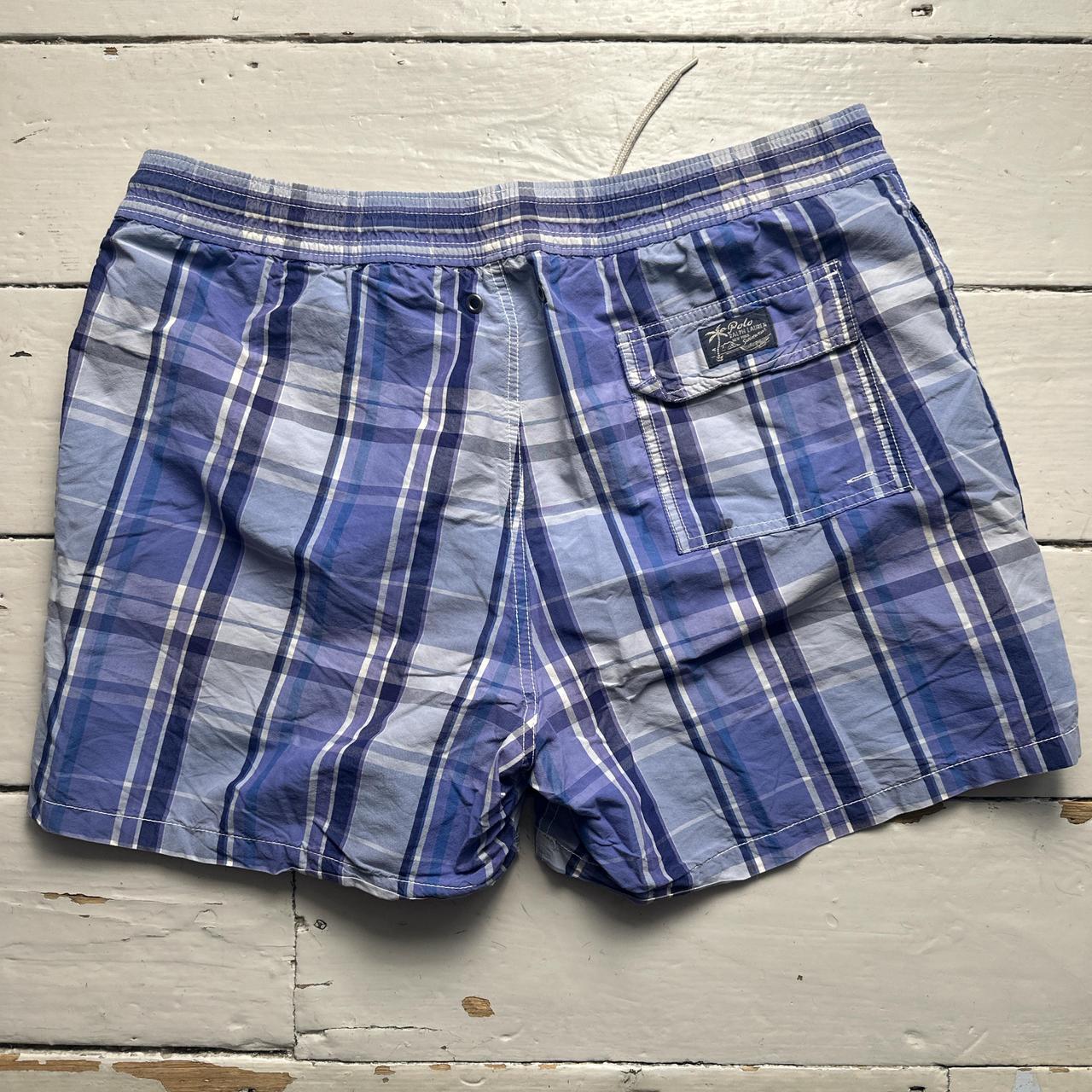 Polo Ralph Lauren Blue and White Checked Shorts