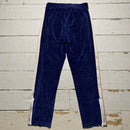 Palm Angels Navy Cream and Brown Velour Baggy Bottoms (L)