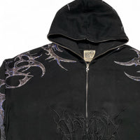 Named Collective Diamante Rhinestone Black Thorns Hoodie (2XL)