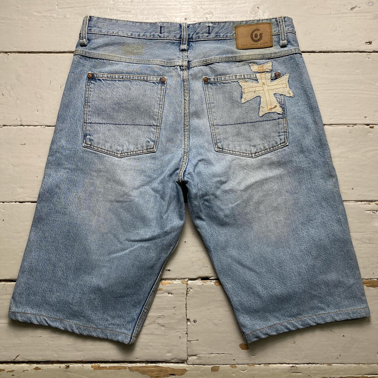 Fake London Genius Light Blue Baggy Jorts Jean Shorts