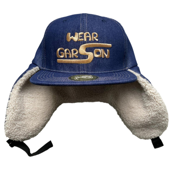 Swoosh Denim Dog Ear Trapper Hat