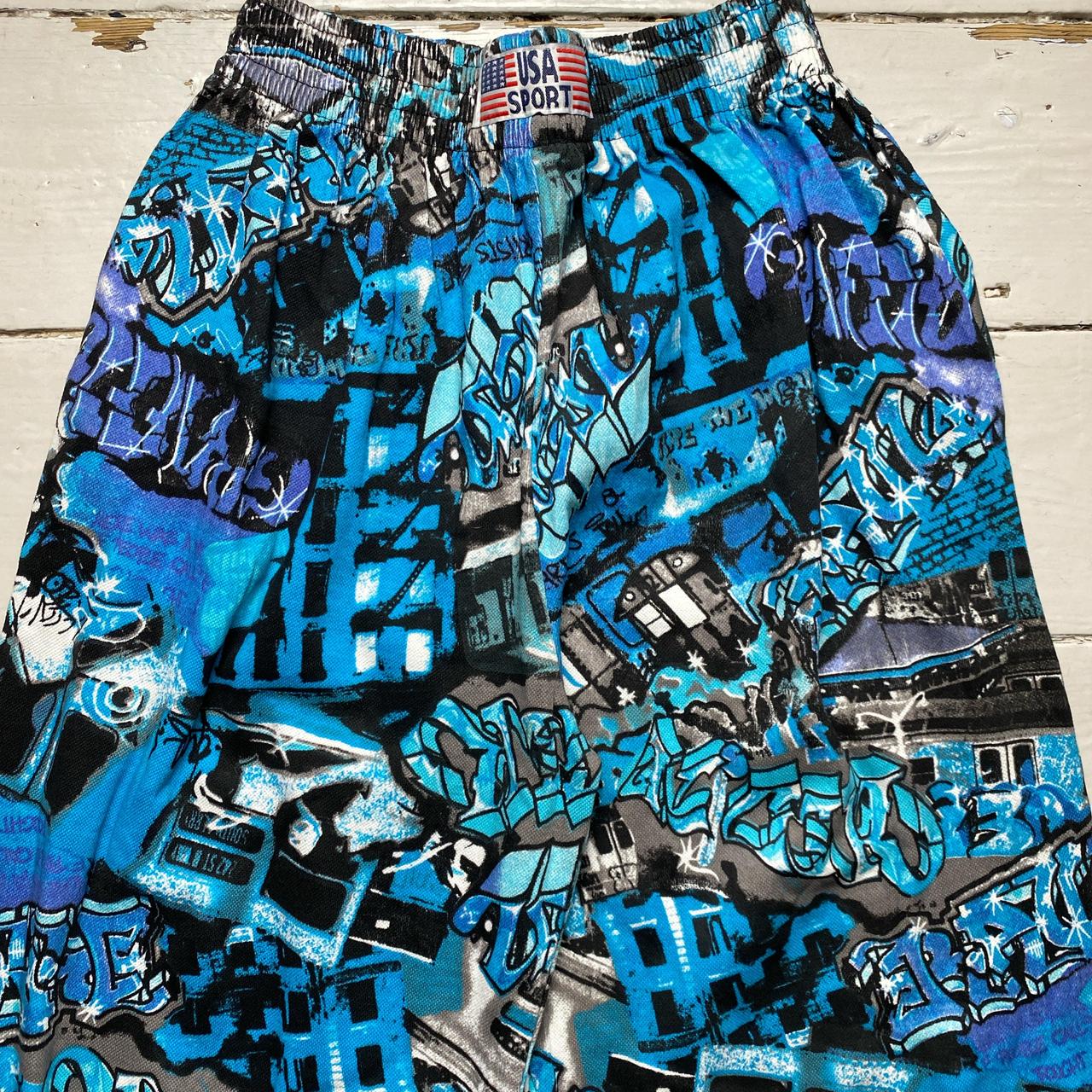 USA Sport New York Grafitti Blue Trousers