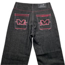 Minus Two Jeans Pink Embroidery Grey Jeans (32W)
