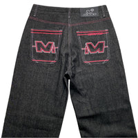 Minus Two Jeans Pink Embroidery Grey Jeans (32W)