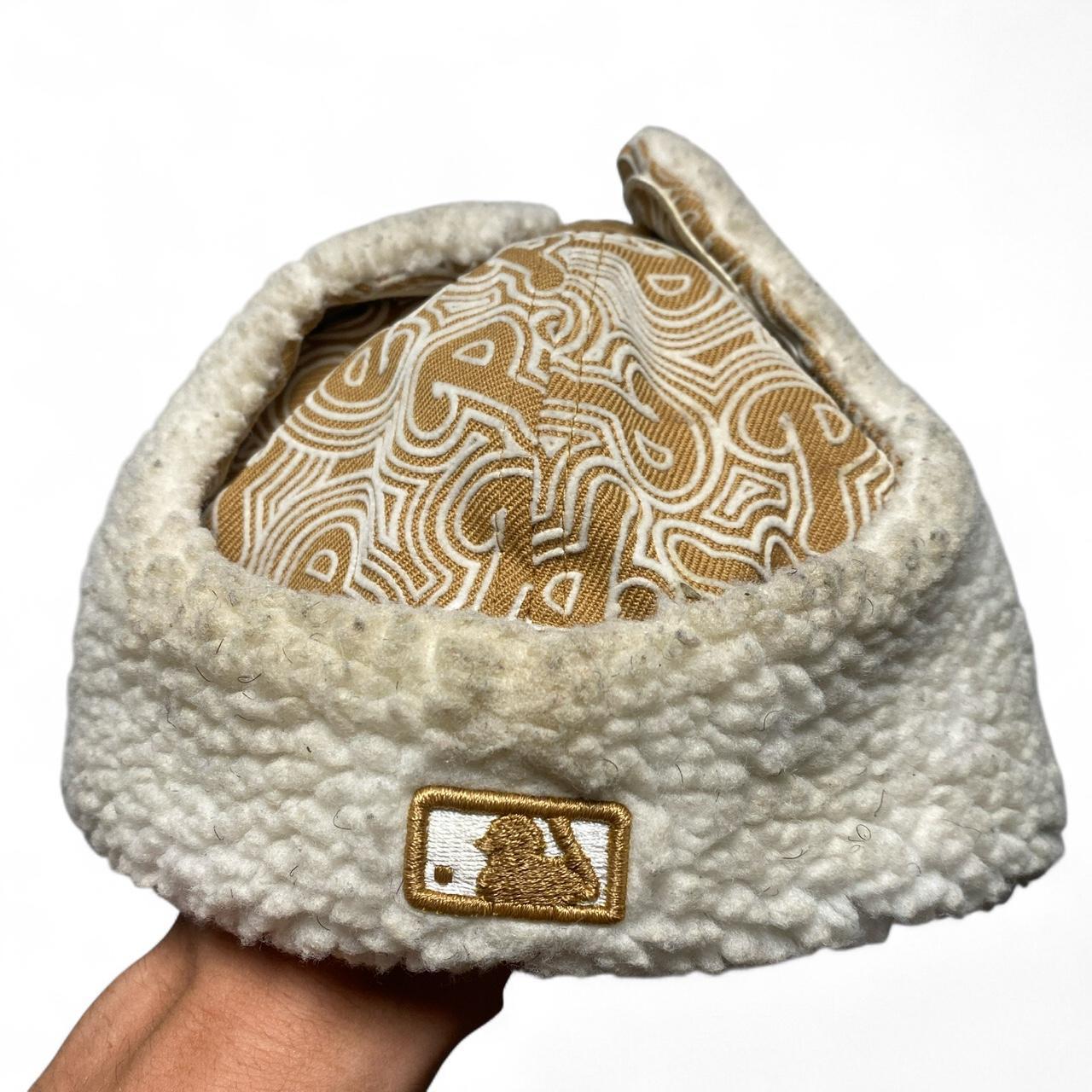 Philadelphia Phillies Sand Brown and White Dog Ear Trapper Hat