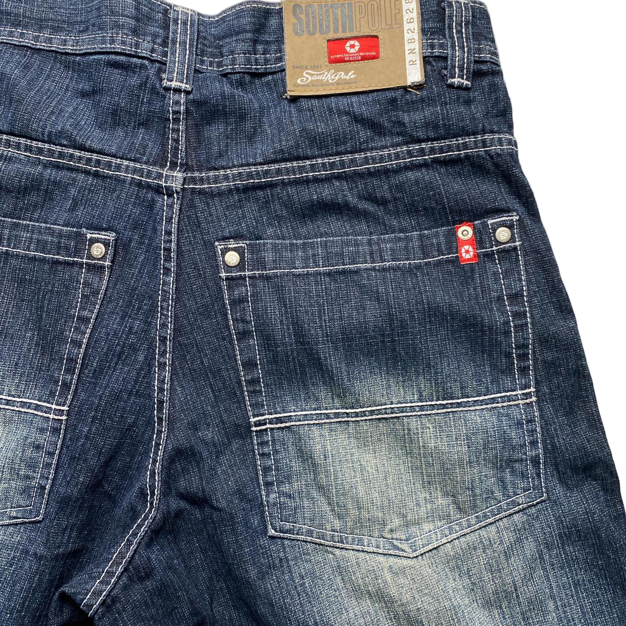 South Pole Vintage Baggy Stonewashed Jorts Jean Shorts (32W)