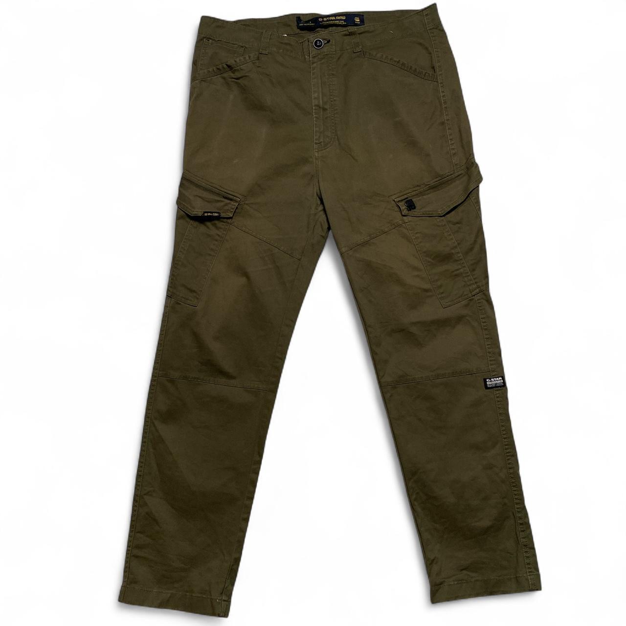 G Star Raw Khaki Olive Green Cargo Trousers