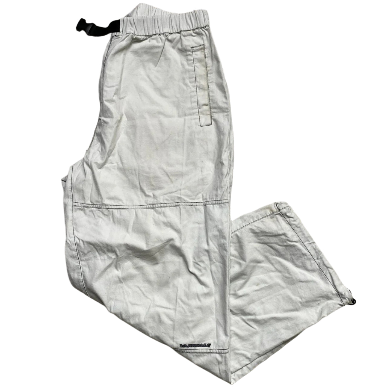 Yardsale Skateboards White and Black Cargo Skateboard Trousers (XL)