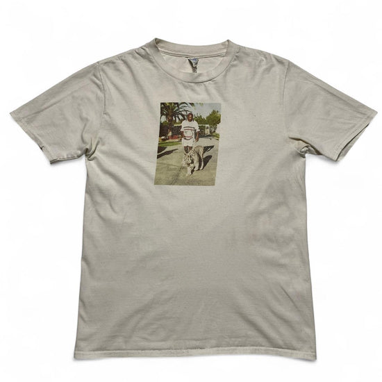 Mike Tyson Pet Tiger Image White T Shirt
