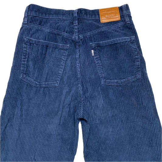 Levis Ribcage Wide Leg Womens Navy Corduroy Jeans (29W)