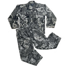 Raco Jeans Vintage 90’s Dragon Newspaper Transcript Denim Suit Jacket and Jeans (WOMEN.S)