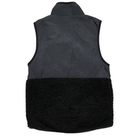 Nike Black and Grey Sherpa Fleece Gilet (S)