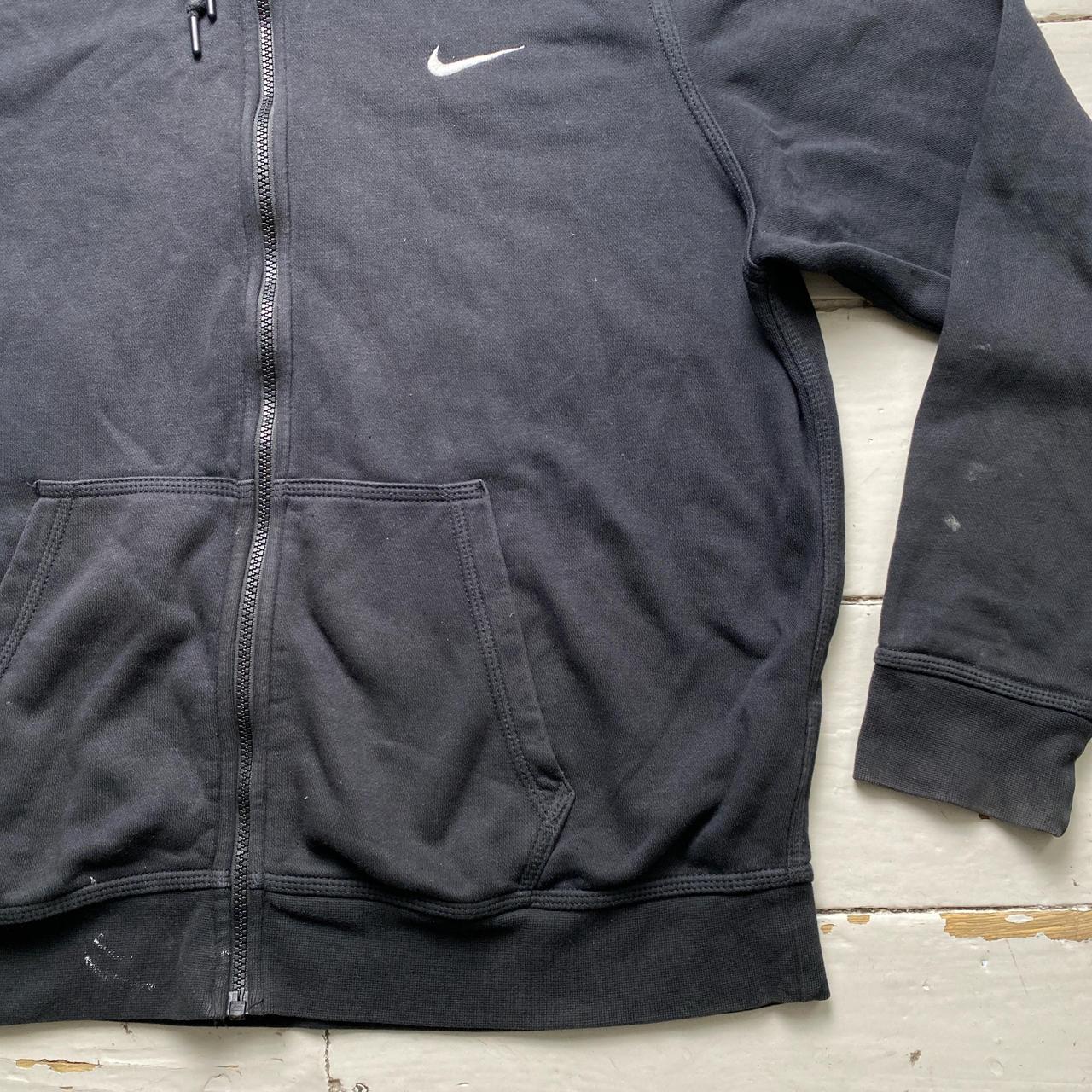 Nike Black and White Swoosh Hoodie