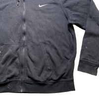 Nike Black and White Swoosh Hoodie (XL)