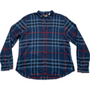 Burberry Brit Nova Check Blue Black and Red Long Sleeve Shirt (2XL)