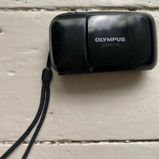 Olympus Mju I 1 Black Vintage Film Camera