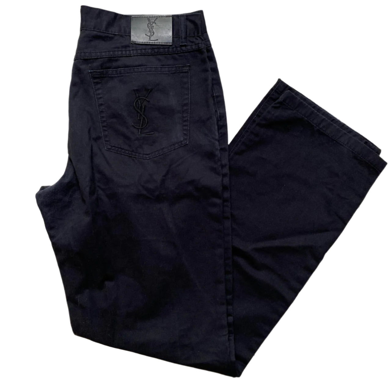 YSL Yves Saint Laurent Black Jean Trousers (36W)