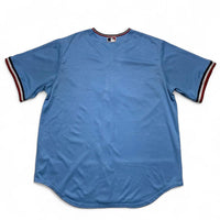 Nike Minnesota Twins Baby Light Blue and Red Baseball Jersey (XL)