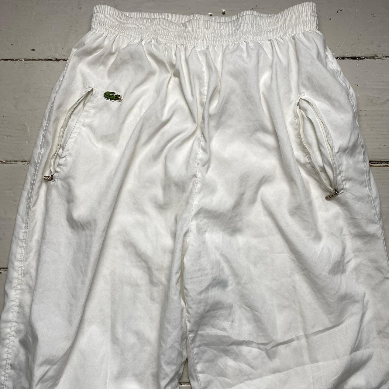 Lacoste Vintage White Shell Trackpant Bottoms