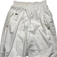 Lacoste Vintage White Shell Trackpant Bottoms (M)