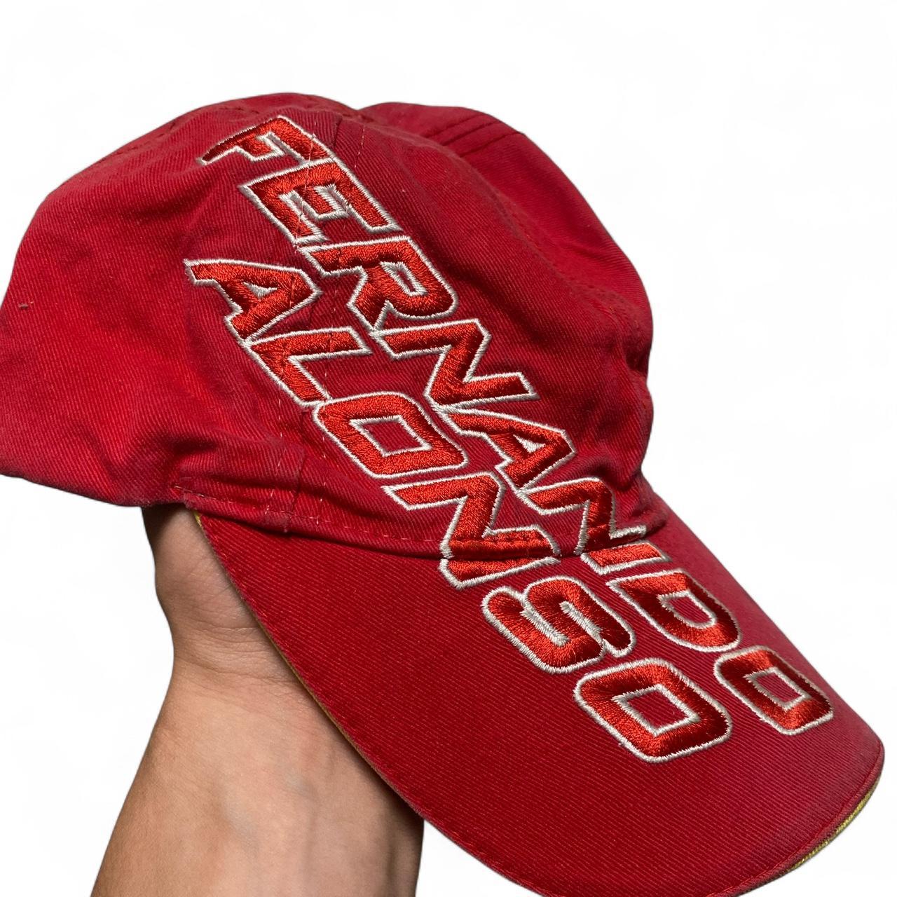 Ferrari Fernando Alonso Vintage Red and Yellow Baseball Cap