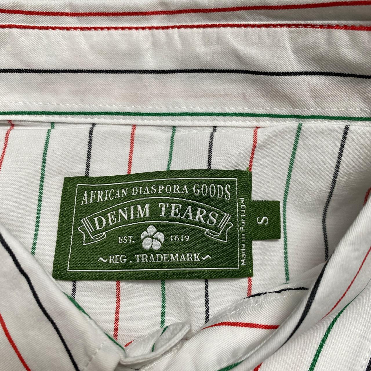 Denim Tears White Red Green and Black Pink Stripe Long Sleeve Shirt (S)