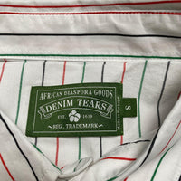 Denim Tears White Red Green and Black Pink Stripe Long Sleeve Shirt (S)