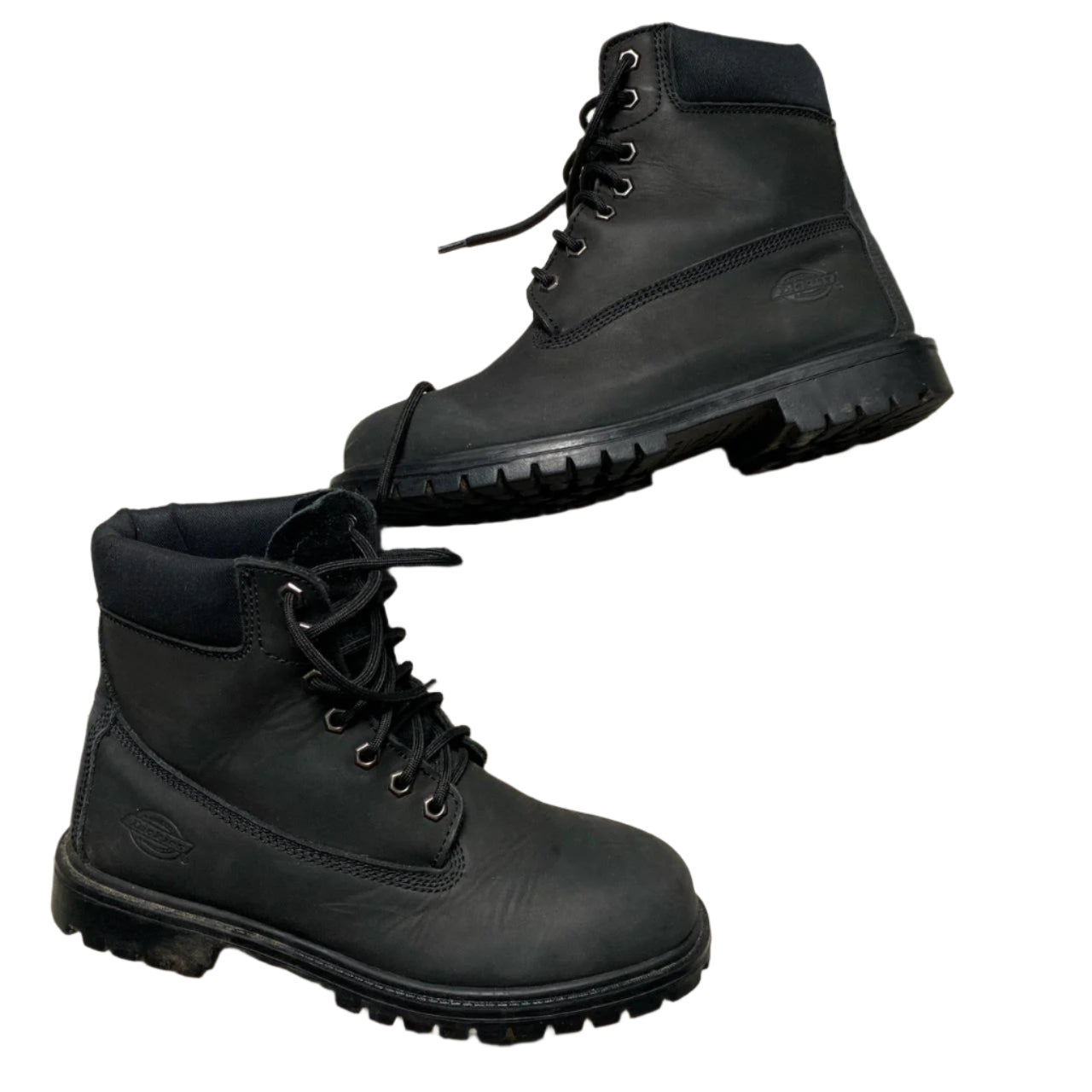 Dickies Black Leather Boots (UK 8)