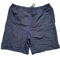 Umbro Vintage Checked Navy and White Shell Trackpant Shorts (M)