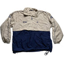 Le Coq Sportif Cream Beige and Navy Quarter Zip Shell Tracksuit Jacket (S)