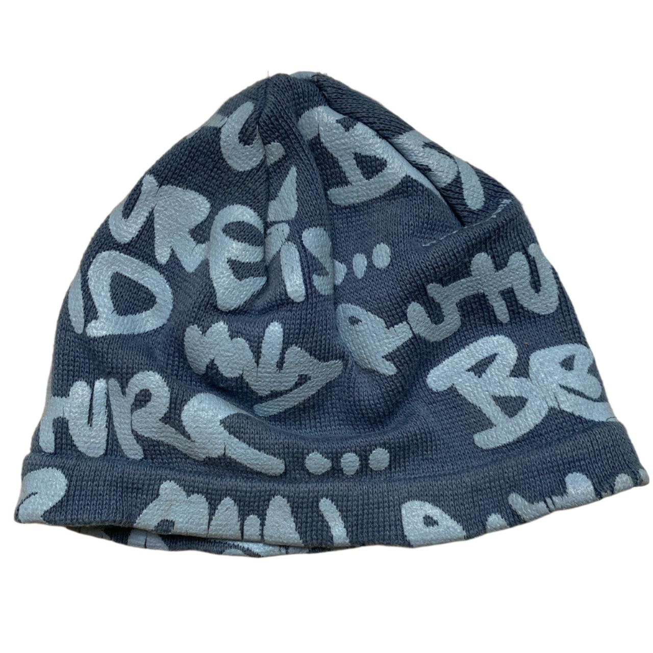 B Side Wale Adeyemi Blue Graffiti Beanie Hat