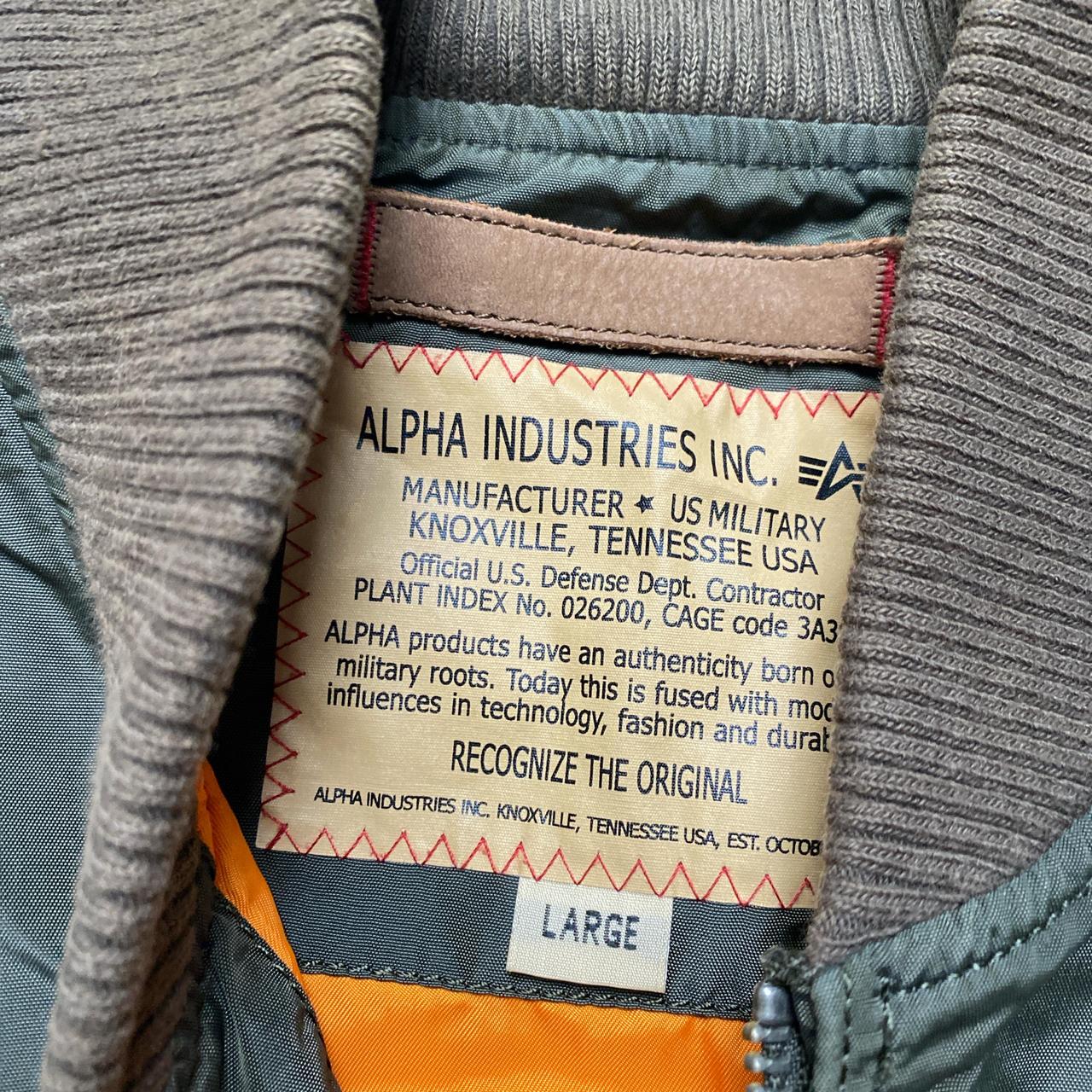 Alpha Industries MA-1 Bomber Jacket Khaki Green (L)