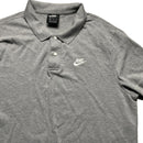 Nike Grey and White Polo Shirt (XL)
