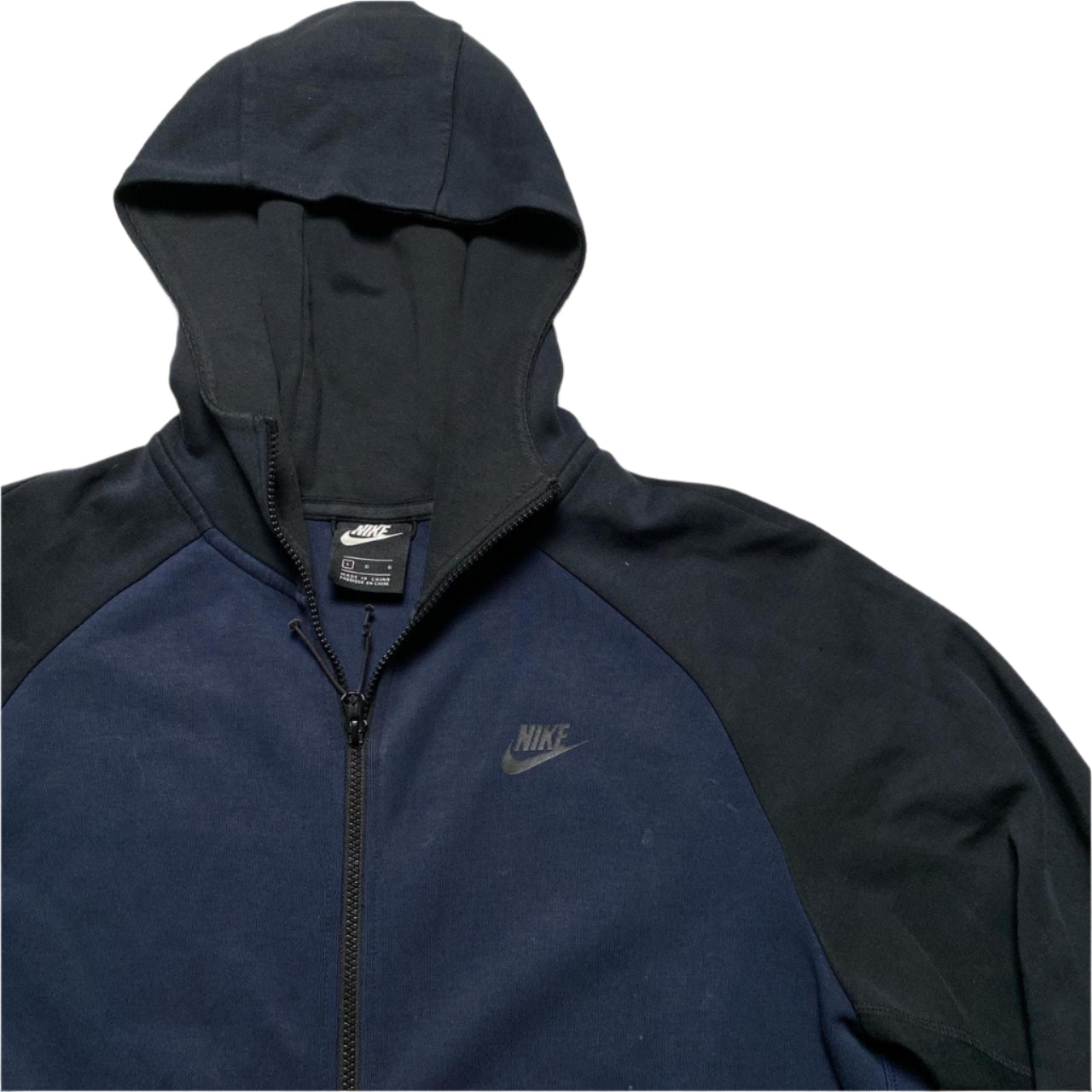 Nike Tech Fleece Two Tone Navy and Black Hoodie (L)