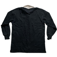 New Zealand All Blacks Canterbury Vintage Long Sleeve Rugby Polo Shirt (L)